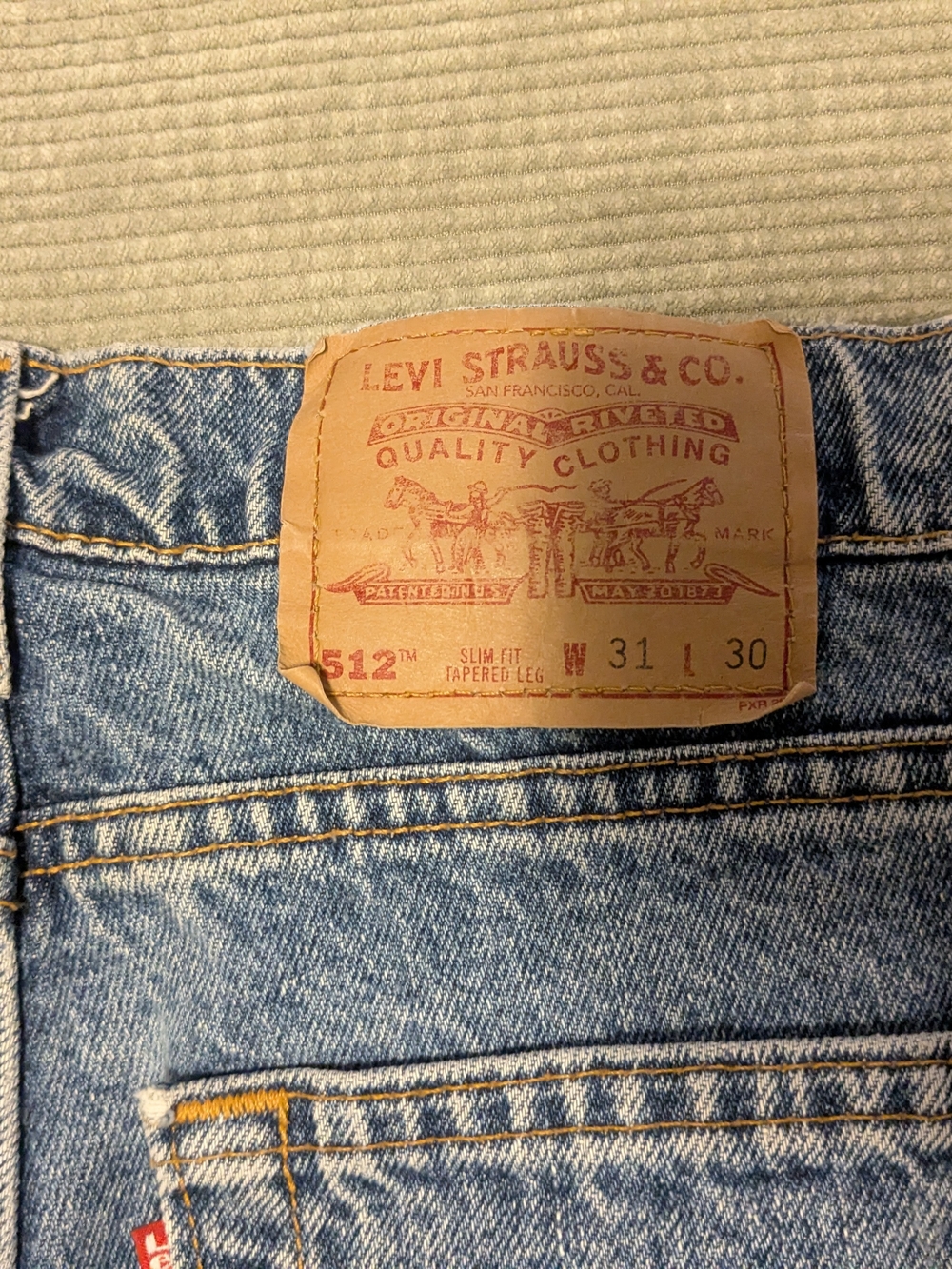Levi's Vintage 512 Slim Fit Tapered Leg made in USA 31 X 30
